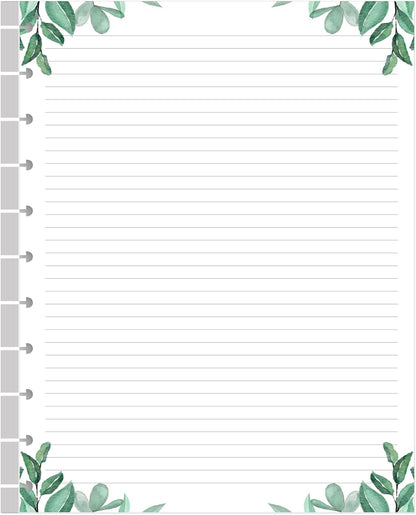 Stationery Lined Paper, Letter Size Unpunched Ruled Filler Paper, 100Sheets/200Pages Loose-Leaf Line, 100gsm, 8.5'' x 11'', Leaf