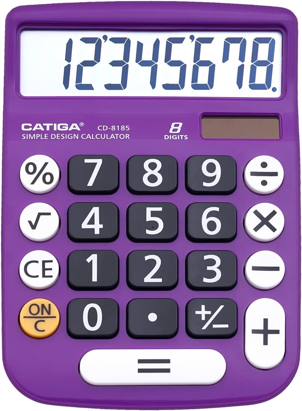 CATIGA 12 Digit Desktop Calculator Basic Desk Calculator with Large LCD Display, Big Buttons, 4 Function, Solar and Battery Dual Power, for Office, School, Home, SD-1292 Green
