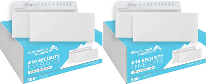 500#10 Windowless Security Envelopes Self Seal, Peel and Seal, Security Tinted, Printer Friendly Design for Business, Dimensions - 4-1/8 Inch x 9 ½ Inch - Envelopes Letter Size for Mailing