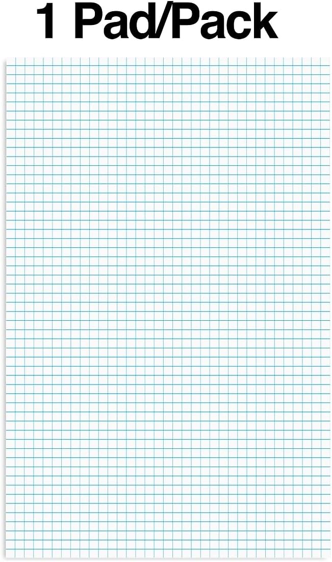 STAPLES Graph Pad, 11” x 17”, Graph Ruled, White, 50 Sheets/Pad