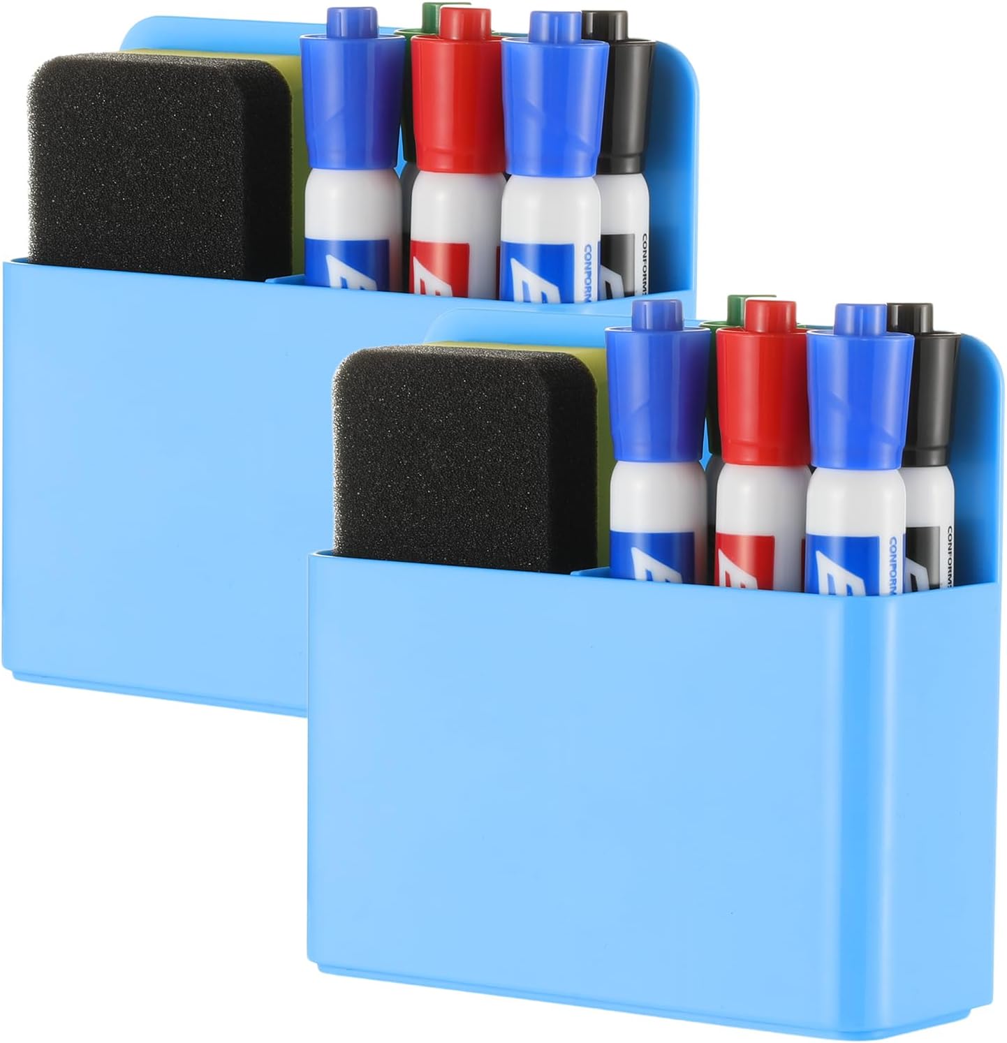 Camelmother 2Magnetic Marker Holder For Whiteboard Dry Erase Marker Holder For Office Refrigerator Fridge Classroom Must (black)