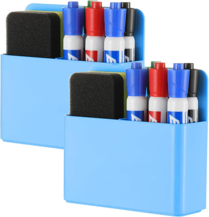 Camelmother 2Magnetic Marker Holder For Whiteboard Dry Erase Marker Holder For Office Refrigerator Fridge Classroom Must (black)