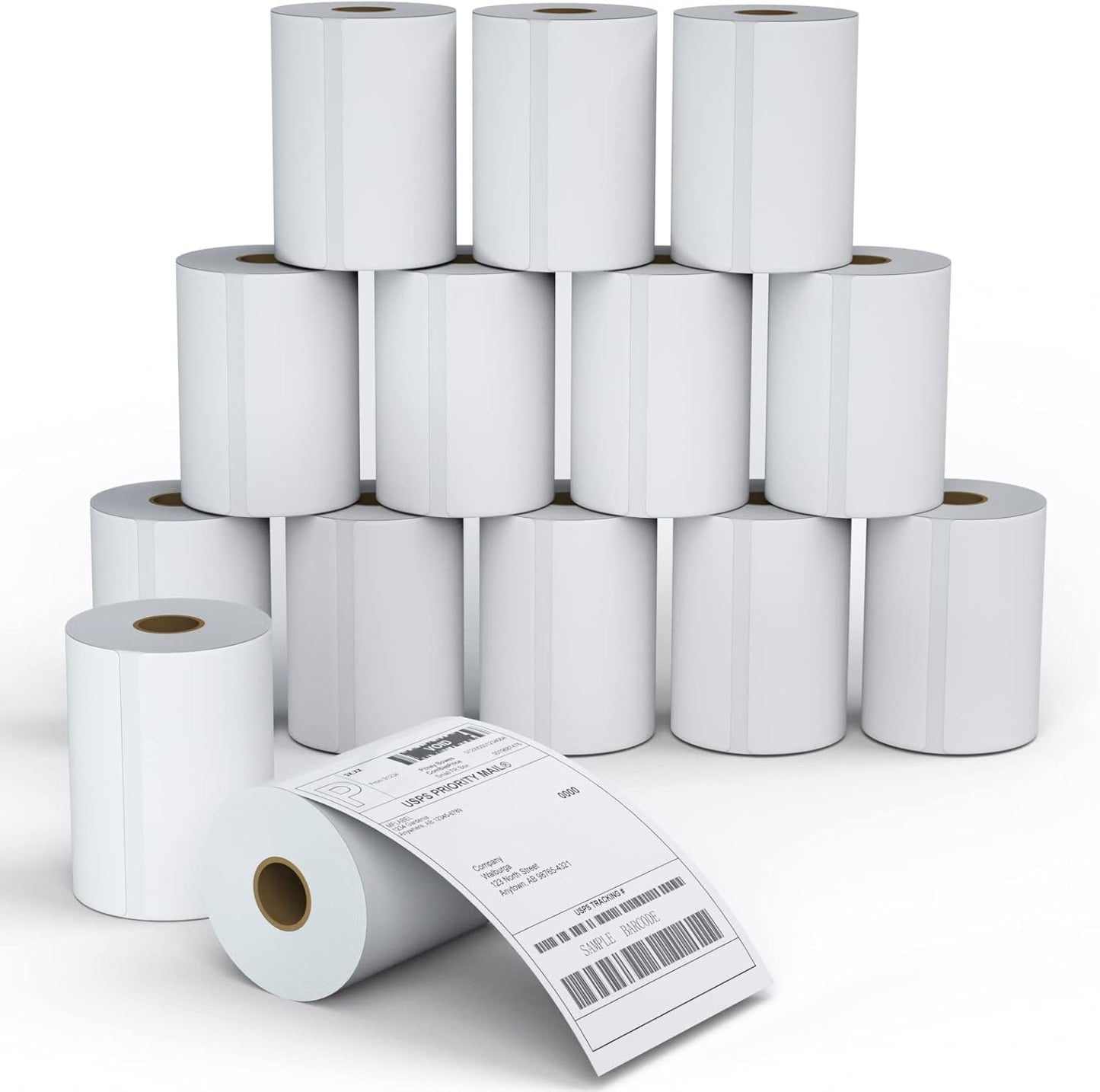 MFLABEL 4x6 Thermal Shipping Labels - 2 Rolls of 250, Perforated & Smudge-Proof Direct Thermal Labels Compatible with Rollo, Zebra, for Amazon UPS FedEx Shopify