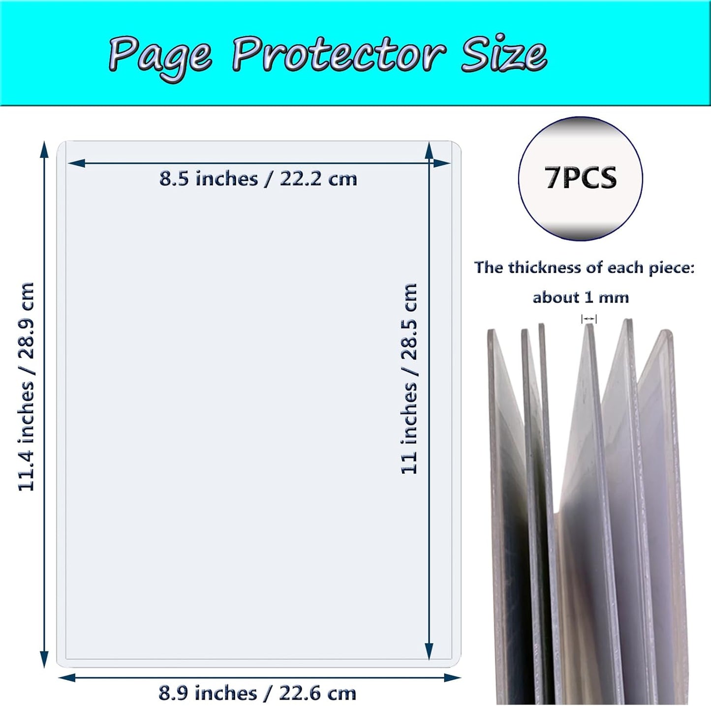 7 PCS 8.5" x 11" Rigid Print Protectors,Clear Plastic Page Protectors,Clear Rigid Top loaders,Plastic Paper Sheet Protectors for Photos,Documents,Contracts,Birth Certificate Protector (7)