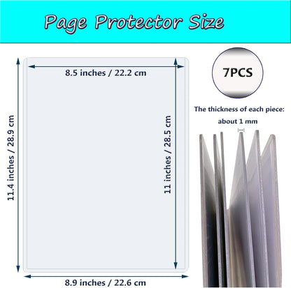 7 PCS 8.5" x 11" Rigid Print Protectors,Clear Plastic Page Protectors,Clear Rigid Top loaders,Plastic Paper Sheet Protectors for Photos,Documents,Contracts,Birth Certificate Protector (7)