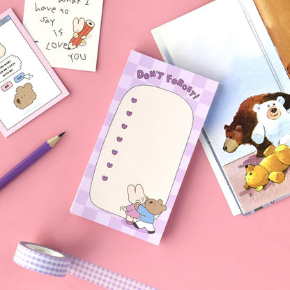 Monolike Memopad Memories design B SET - 4 Packs, 4 Different Designs, 100 Sheets Per Pad, Total 400 Sheets, Note pads, Writing pads, 3.15 x 4.17 Inches