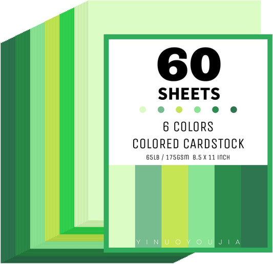 60 Sheets 8.5" x 11" Brown Colored Cardstock, 6 Assorted Shades 250GSM/92lb Thick Construction Paper for Printer, Card Making, DIY Crafts, Scrapbooking, Invitations & Party Decorations