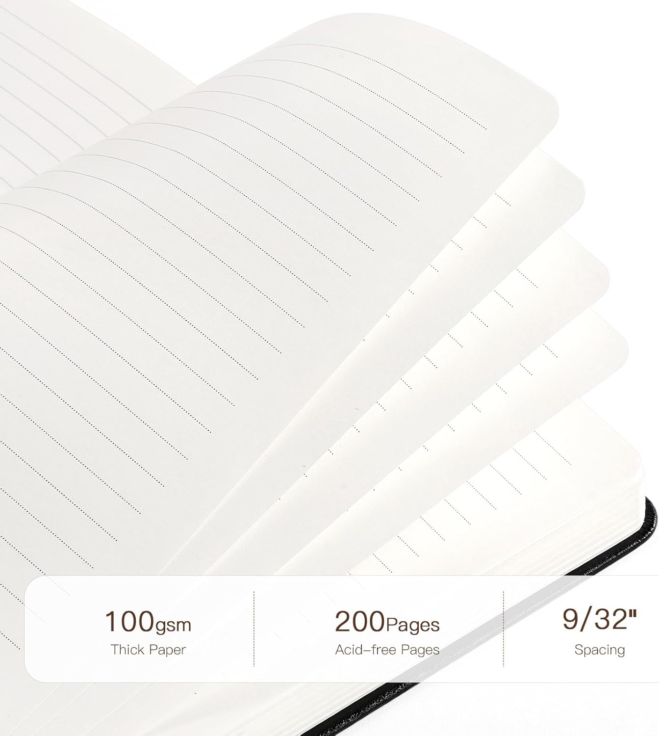 Dynta Office Notebooks 6 Pack, A5 Lined Pages, 100 GSM Paper, Hardcover, College Ruled, Professional Notebooks for Meetings, Work Notes & Everyday Writing