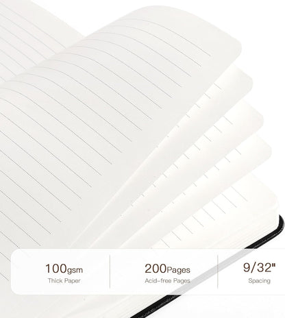 Dynta Office Notebooks 6 Pack, A5 Lined Pages, 100 GSM Paper, Hardcover, College Ruled, Professional Notebooks for Meetings, Work Notes & Everyday Writing