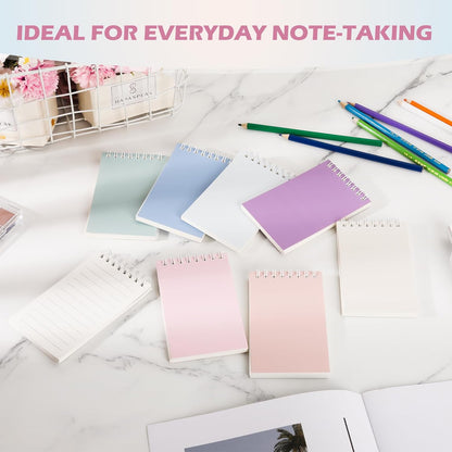 Ddaowanx Small Notebooks,3x5 Pocket Spiral Notepads With Lined Pages - The Perfect Little Mini Notebook to Stay Organized and Boost Productivity at Work or School (8, Cute Colors)