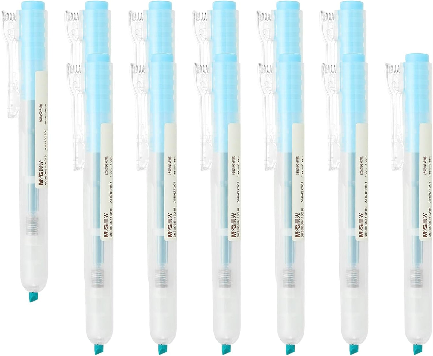 M&G Orange Highlighters, 12 Pack Retractable Neon Highlighters with Clear View, No Bleeds, Bright Markers for Books