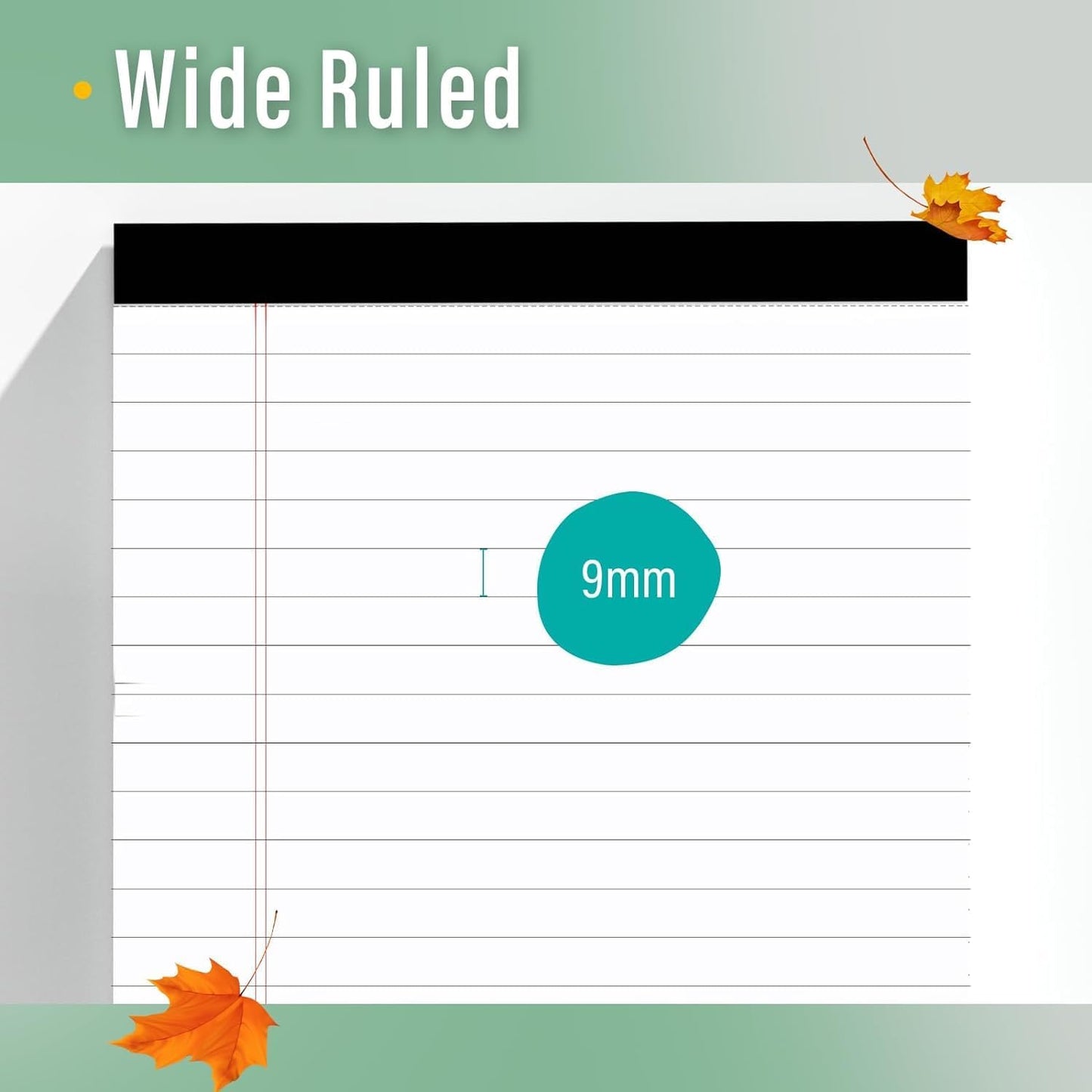 Nichela 5" x 8" Note Pads 12 Pack of Legal Pads 30 Sheets Notepad College Ruled Small Writing Pads Perforated Pages Paper Pads 80GSM Heavyweight Paper Note Pads for Home, Office, or School