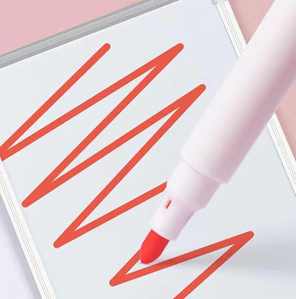 YIKANGHENG 40 Pcs Multicolour Mark Pen, Permanent Dry Erase Wipable Markers Pens with Blackboard Brush Sponge for Whiteboard, Plastic, Glass, Stone, Metal and Wood (40)