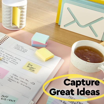 Post-it Pop-up Notes, 6 Lined Sticky Note Pads, 3 x 3 in., School Supplies, Office Products, Accordion Sticky Notes Work with Pop-Up Note Dispenser, Canary Yellow