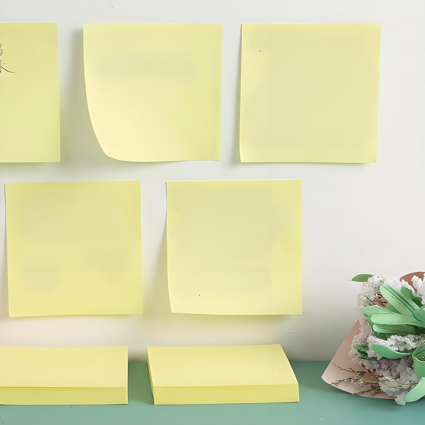 White Sticky Notes 6 Pads 3 X 3 Inch 100 Sheets/Pad Self-Stick Notes Pads 600 Sheets Total