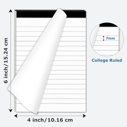 12 Pack Note Pads Refills 4 x 6 Inch Memo Pads Writing Pads, White Small Notepads Scratch Pads Mini Notepad with 30 Sheets Lined Paper in Each Pad