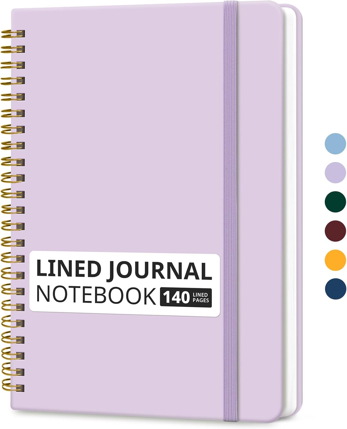 Taja Lined Spiral Journal Notebook for Women & Men, 140 Pages, College Ruled Hardcover Notebook for Work & Note Taking, Journals for Writing, A5(5.7" x 7.9") - Green
