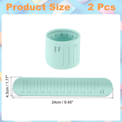 uxcell 2Pcs Writable Wrist Band, 9.45" x 1.18" Waterproof Slap Bracelet Reusable Writable Erasable to Do List Silicone Memo Wrist Bands for Planner Reminder (White)