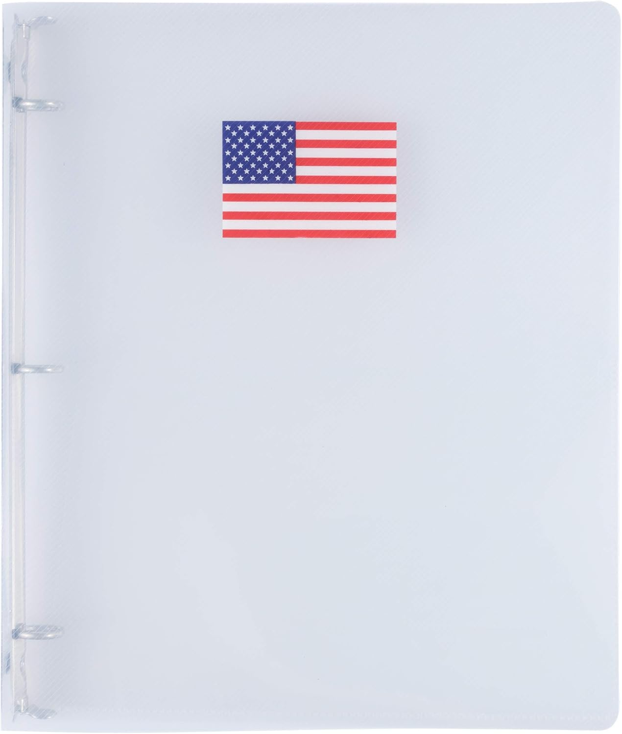 JAM PAPER Plastic 0.75 inch Binder - Clear 3 Ring Binder - Sold Individually