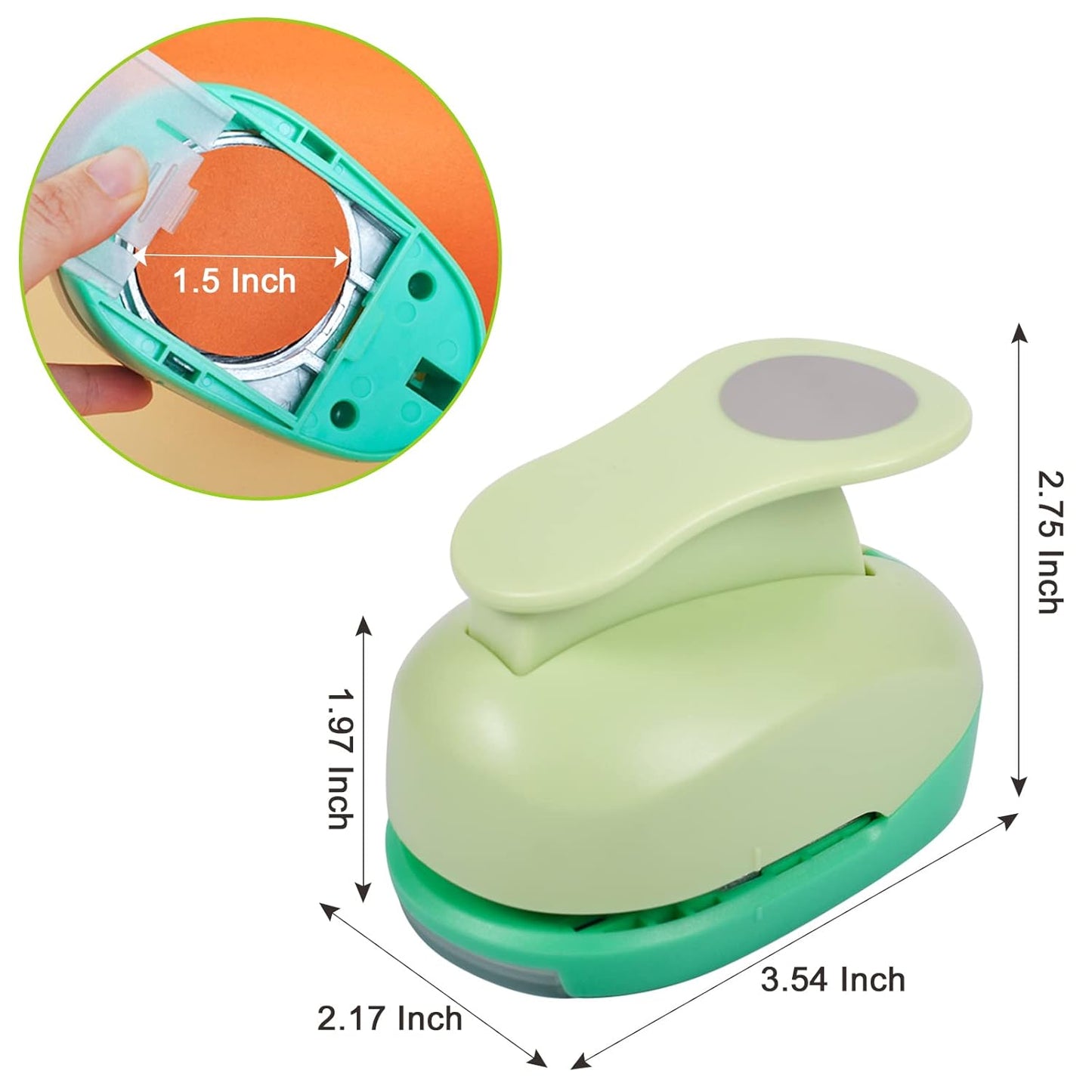 UCEC 2 Inch Circle Punch, Paper Punch, 2 Inch Hole Punch, Circle Hole Punch Cutters for Paper Crafts DIY Handmade Crafting Scrapbook Tools Cards Arts Fun Projects