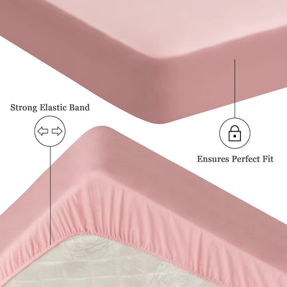 Sufdari Mattress Protector,Waterproof 18" Deep Pocket Mattress Cover Fitted Sheet Style with Elastic Rubber Band,Washable and Easy Care-Black,Queen