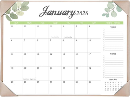 Desk Calendar 2026-2027 with Desk Mat – 22" x 17" Large Desk Pad Calendar Runs from January 2026 to June 2027, Office Supplies Desktop Monthly Calendar for Home & Office