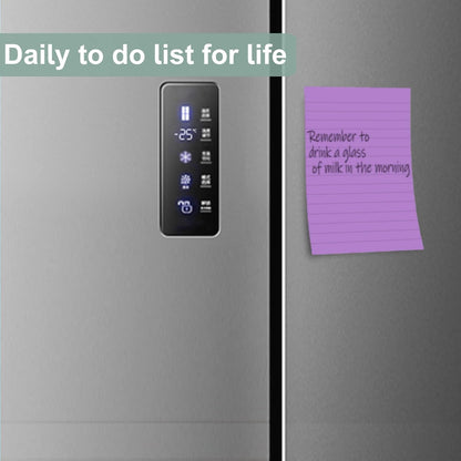 24 Pack Lined Sticky Notes 4X6 in, Self Sticky Note Pads with Lines, Large Sticky Note Memo Pad for Office, Home, School, Meeting, 50 Sheets/pad, Morandi