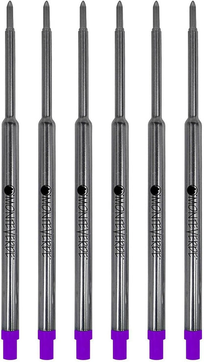 Monteverde USA Soft Ballpoint Refills to Fit Waterman Ballpoint Pens, Medium Point, Blue, 2-Pack, Smooth Writing for Creative and Professional Use