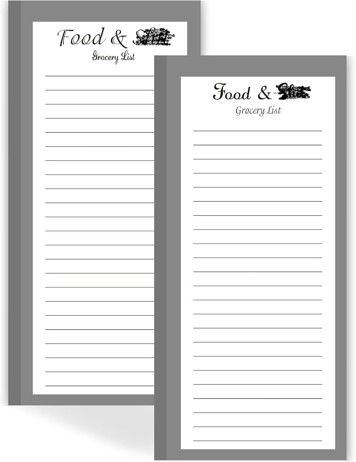 Utron 4 Pack Magnetic Notepads for Refrigerator, 50 Pages/BookGrocery List Magnet Pad for Fridge, Design Magnetic Grocery List Pad for Fridge, Grocery List Notepad, To-Do Memos, List