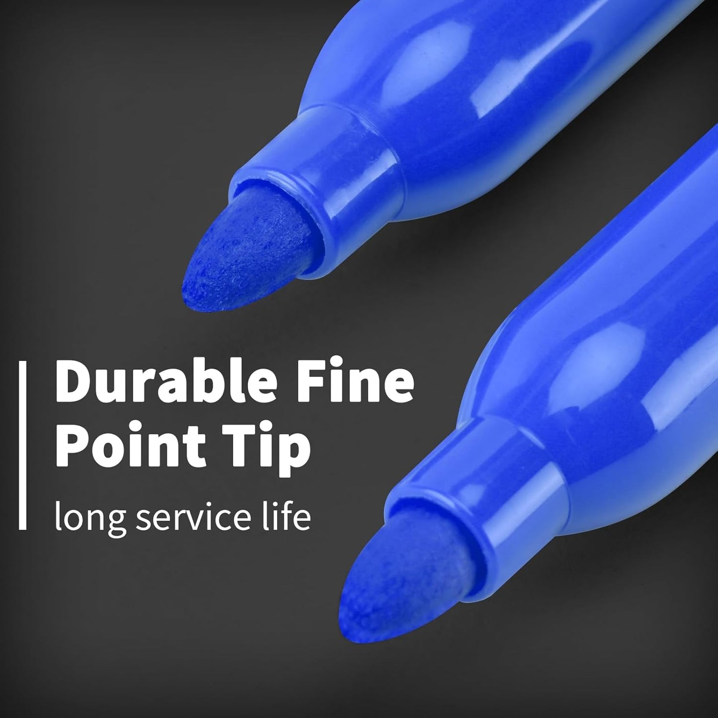 Black Ultra Fine Point Permanent Markers, Extra Fine Tip, Quick Drying and Waterproof, Fade Resistant Perfect on Paper, Glass, Metal, Plastic, Wood, Office & School Use, 30 Pack