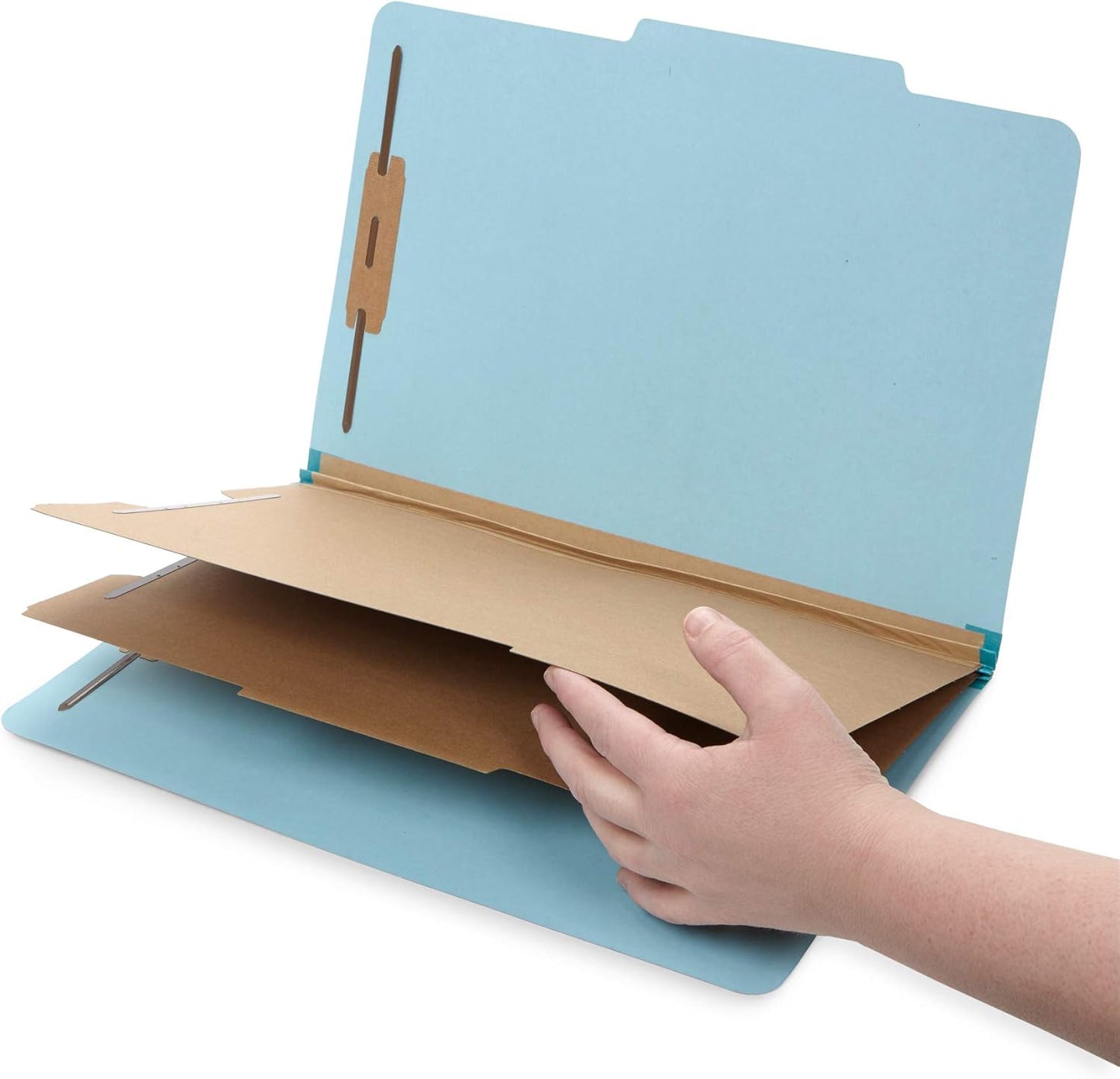30 Legal Size Classification Folders, 2 Divider 2 Inch Tyvek Expansions, Durable 2 Prongs Designed to Organize Standard Law Client Files, Office Reports, 30 Legal Folders, Light Blue