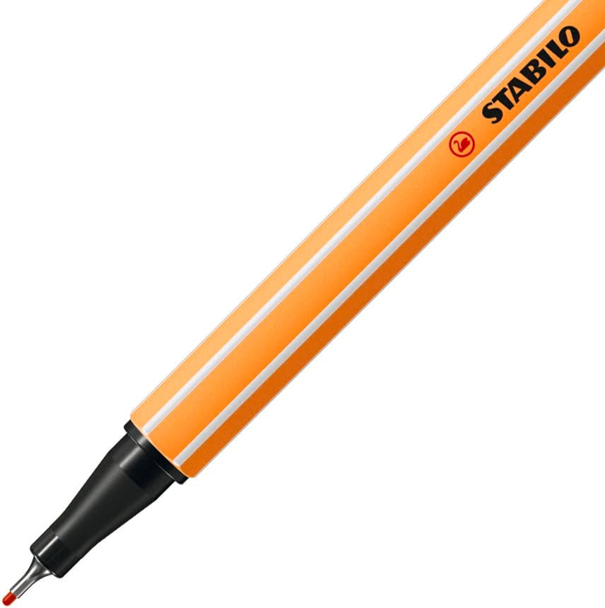 Fineliner - STABILO Point 88 - Pack of 10 - Red