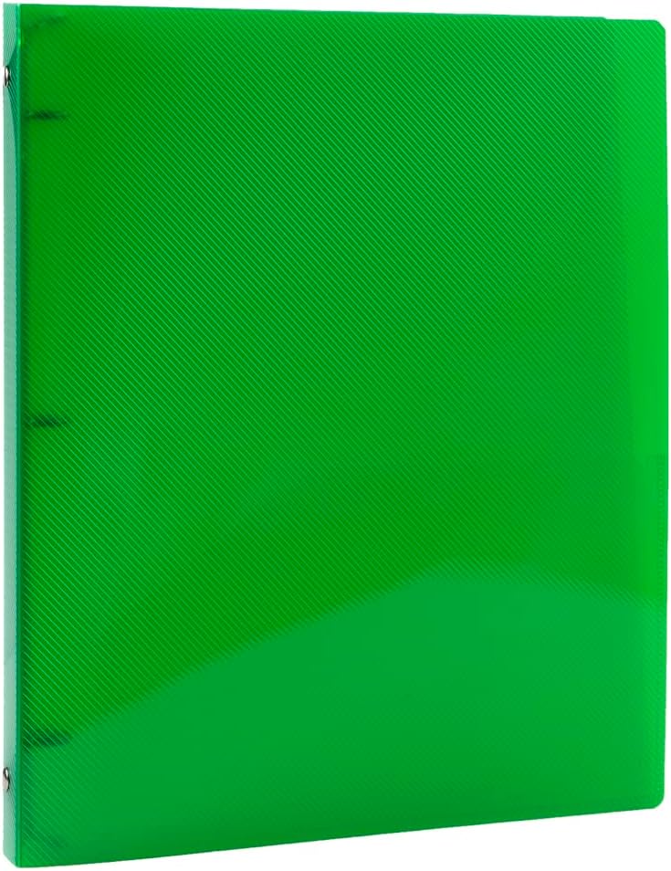 JAM PAPER Plastic 0.75 inch Binder - Clear 3 Ring Binder - Sold Individually