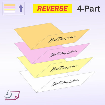 NextDayLabels - Superior Carbon-less NCR, Pre Collated Paper, 500 Sheets Per Pack (8-1/2" x 11" 3 Part Reverse, #5900)