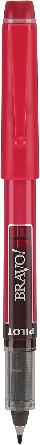 PILOT Bravo Liquid Ink Marker Pens, Bold Point, Blue Ink, 12-Pack (11035)