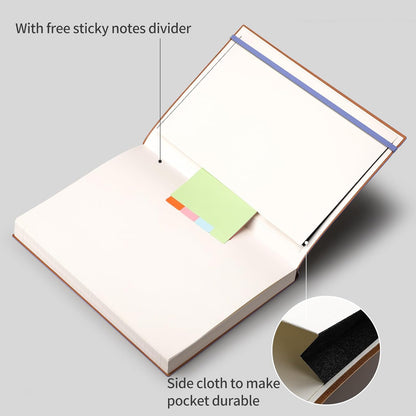 AHGXG 8.5''×11'' Notebook College Ruled - Large A4 Notebook Lined Journal - 320 Pages Thick Journal for Writing, 100gsm Thick Paper, Leather Softcover, for Work School - Black