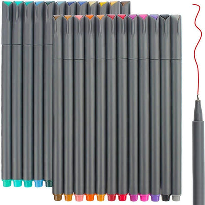 Taotree Journal Planner Pens, 24 Black Fine Point Pens, Ideal for Art, Crafts, Scrapbooks, School, Office, and More