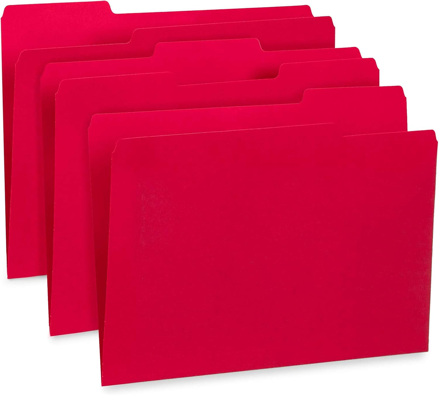 File Folder, 1/3 Cut Tab, Letter Size, Yellow, Great for Organizing and Easy File Storage, 100 Per Box