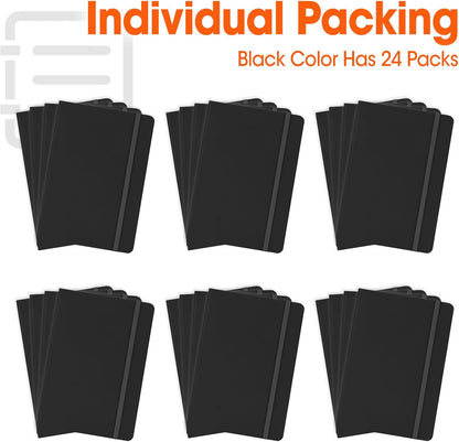 12 Pack Lined Journal Notebook for Work, 200 Pages, Medium 5.5 in x 8.3 in, A5 College Ruled, Hardcover Journaling Notebooks for Writing, Note Taking, Fit for Business Work School Home (Black)