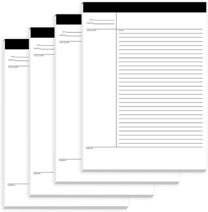 6 Pack Legal Pads 8.5" x 11" Note Pads with Date on Top, 50 Sheets Lined Paper Writing Pads, Narrow Ruled White Notepad Notebook for Office Business School College Supplies