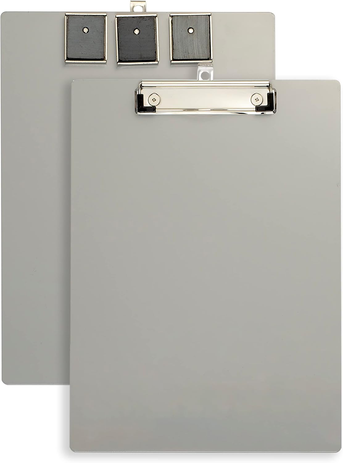 Officemate Aluminum Magnetic Clipboard with Low Profile Clip, Silver (83217)