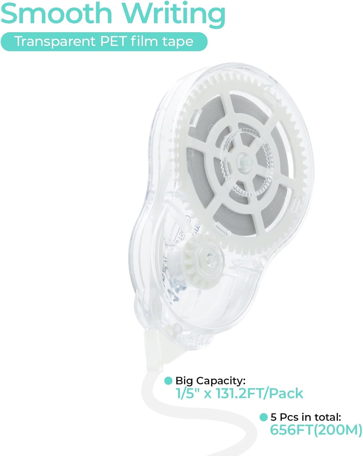 M&G White Correction Tape, Easy to use applicator for Instant Corrections, 39.37 Ft/Pack,for Office (6 Pack, 12M/472"x 0.2")