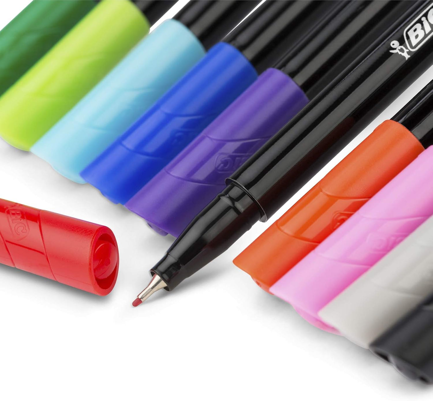 Bic Intensity 0.4 mm Fine Point Writing Felt Tip Pens (Pack of 12) 12 Black
