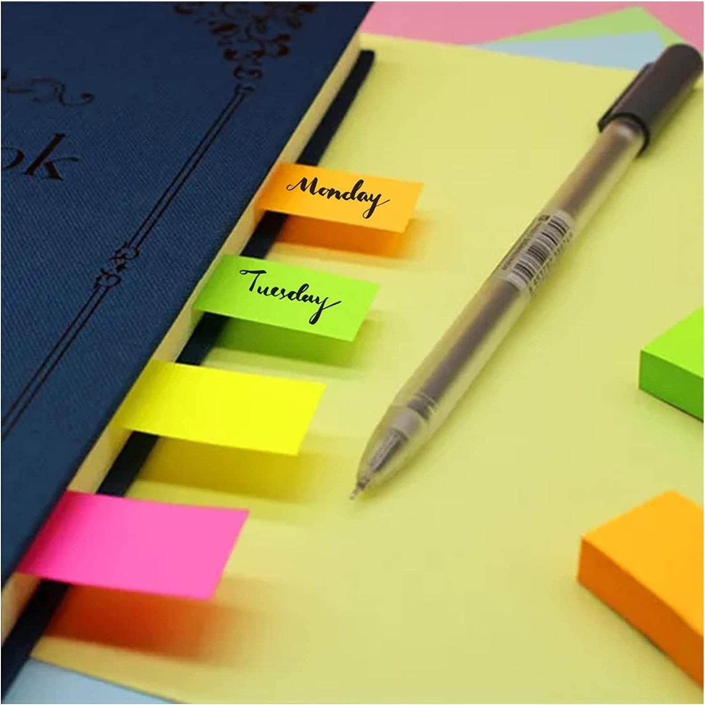 Sticky Notes, 1600 Sheets 1 x 3 in Self Sticky Notes Pad Colour Sticky Notes Super Sticky Notes Pad for Office Home School Meeting(8 Colors)