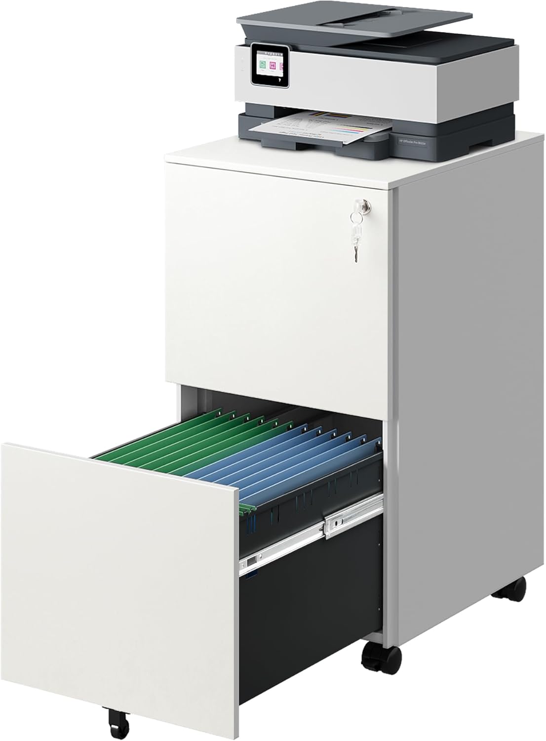 DEVAISE 3 Drawer Mobile File Cabinet Under Desk Office, Fully Assembled Except Casters, Letter/Legal Size, Black