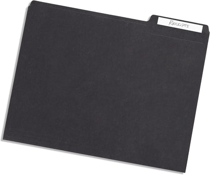 File Folder, 1/3 Cut Tab, Letter Size, Yellow, Great for Organizing and Easy File Storage, 100 Per Box