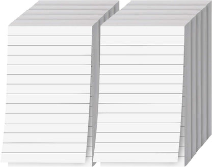 Memo Pads, White, With Black Lines – Lined Paper Notepads, Scratch / Writing Pad for Planning, To-Do Lists, Appointments, Reminders, Home, Office – 50 Sheets Per Pad, 10 Pads per Pack – 8.5" x 11"