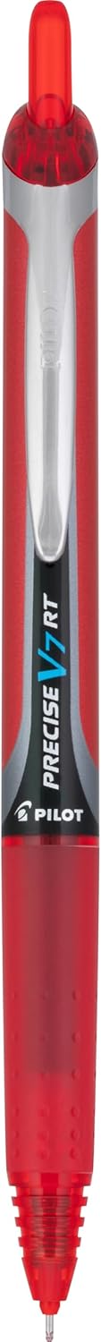 PILOT Precise V7 RT Refillable & Retractable Liquid Ink Rolling Ball Pens, Fine Point (0.7mm) Black Ink, 12-Pack (26067)