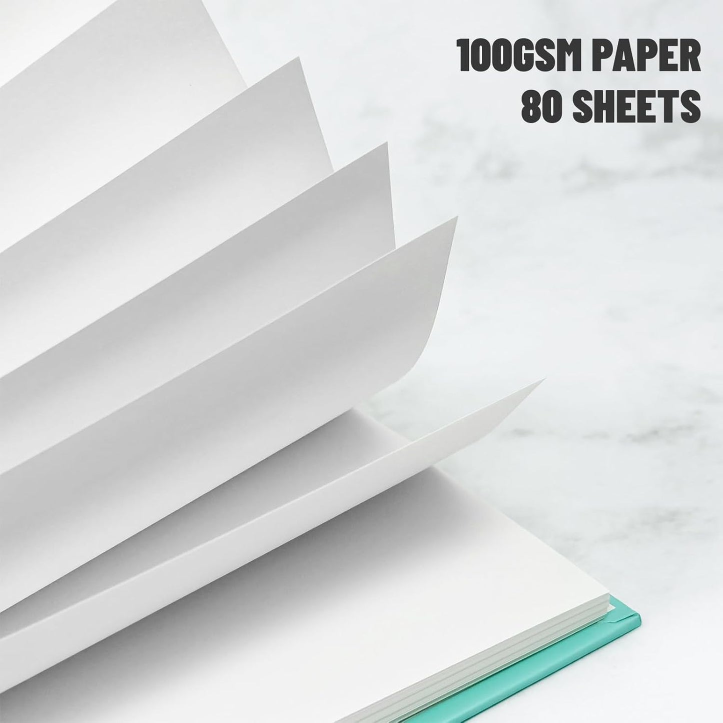 Lined Spiral Notebook B5 Black Journal 7.48'' X 10.18''-4 Pack 7mm College Ruled Hardcover Notebooks 160 Pages 100GSM Thick Paper for Note Taking School Office Supplies