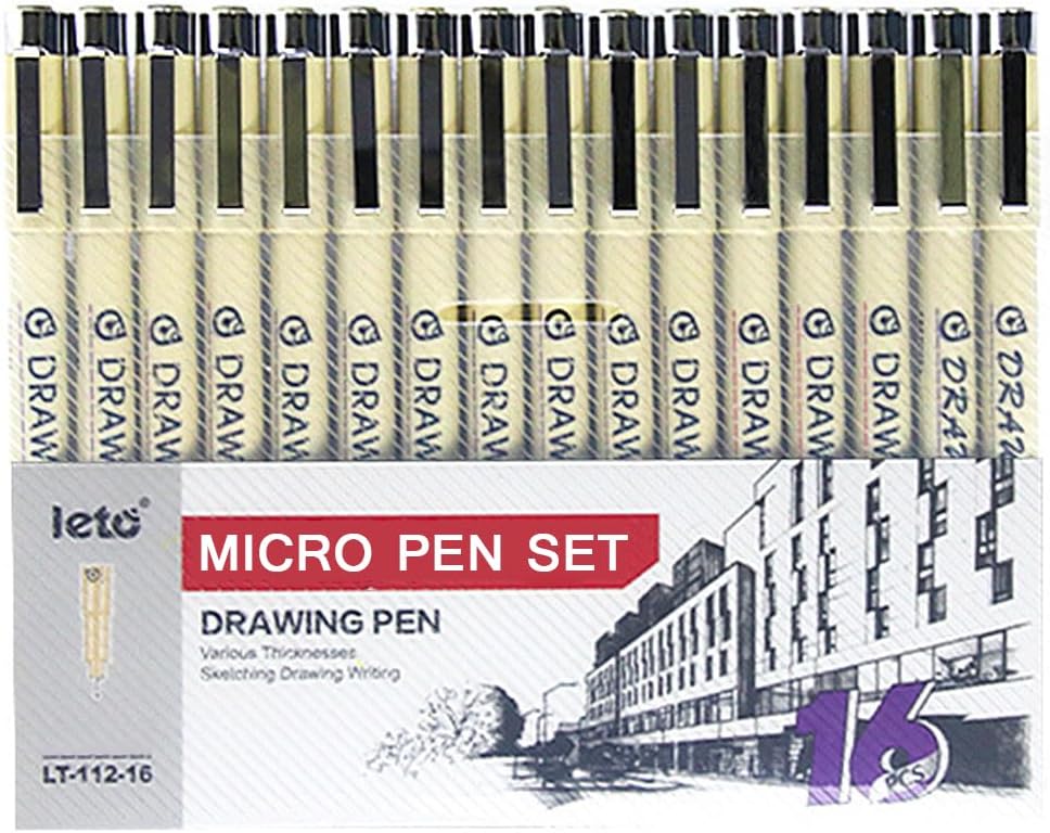 Muchcute Extra Fine Point Writing Pens:6 Black 0.25mm Ultra Thin Micron Pen 01 No Bleed Bible Journaling Study Supplies Annotation Smooth Waterproof Micro Line Tip Fineliner Gel Felt Ink Markers Stuff